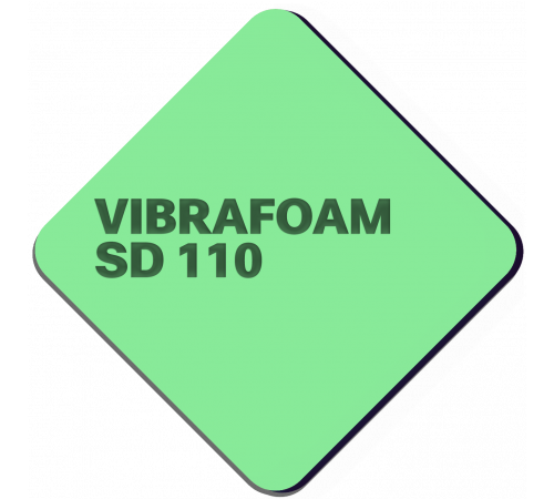 Полиуретановый эластомер Vibrafoam SD 110 (Зеленый) 2 м х 0,5 м х 25 мм