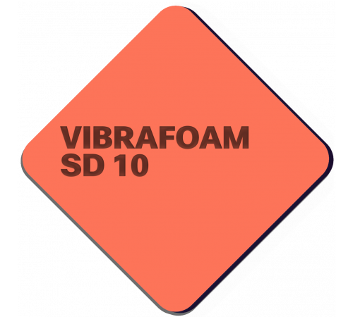 Полиуретановый эластомер Vibrafoam SD 10 (Красный) 2 м х 0,5 м х 12,5 мм