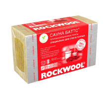 Утеплитель Rockwool Сауна Баттс 1000х600х50 мм, 8 шт