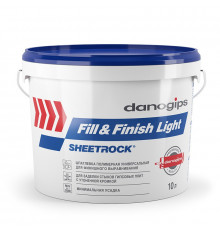 Шпаклевка облегченная Danogips Fill&Finish Light готовая (12 кг)