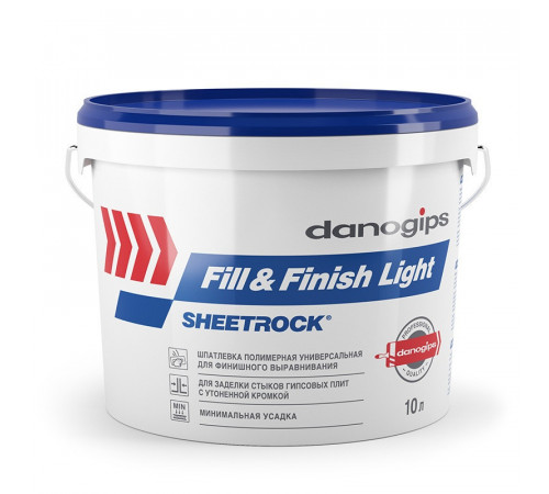 Шпаклевка облегченная Danogips Fill&Finish Light готовая (12 кг)