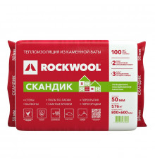 Утеплитель Rockwool Лайт Баттс Скандик 800х600х50 мм, 12 шт