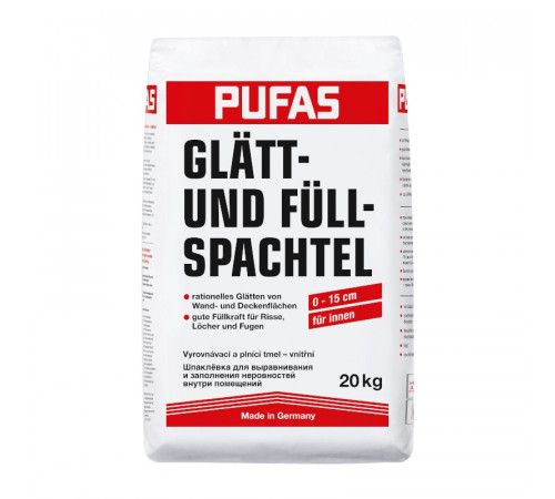 Шпаклевка гипсовая Pufas N3 Glatt und Fullspachtel, 20 кг