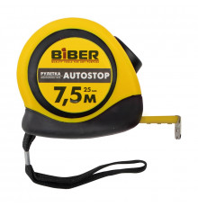 Рулетка Biber 40074 Autostop 7,5 м/25 мм