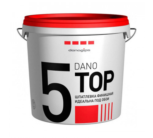 Шпаклевка полимерная Danogips Dano Top 5 финишная готовая (10 л)