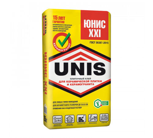 Клей для плитки Unis ХХI (25 кг)