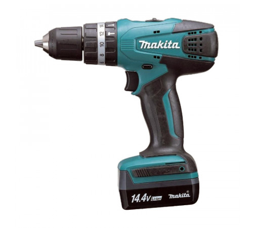 Дрель-шуруповерт Makita DF347DWE, 2 аккумулятора Li-ion (1,5Ач), 14,4V, 10 мм, 30 Нм, кейс