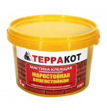 Мастика жаростойкая клеящая ТЕРРАКОТ, 5 кг