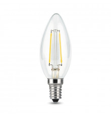 Лампа филаментная Gauss LED E14, свеча, 9Вт, 2700К, тепл.свет