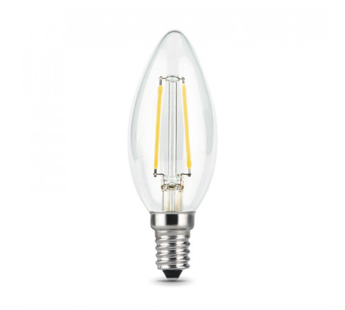 Лампа филаментная Gauss LED E14, свеча, 9Вт, 2700К, тепл.свет