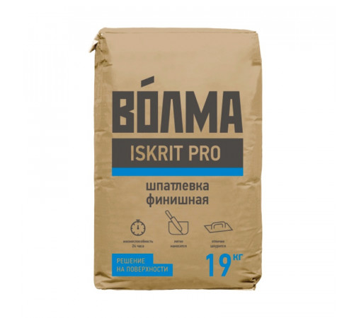 Шпаклевка финишная полимерная Волма Iskrit Pro, 19 кг