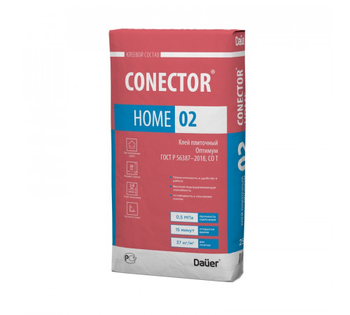 Клей для плитки Dauer Conector Home 02 Оптимум (25 кг)