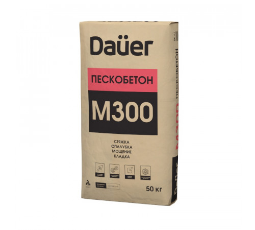 Смесь сухая Пескобетон Dauer М-300, 50 кг