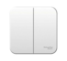 Выключатель Atlasdesign Blanca BLNVA105011, 2 клавиши, б/инд, 10А, IP20