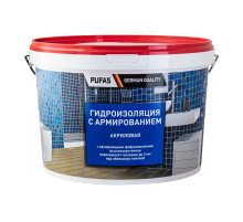 Гидроизоляция Pufas акриловая, с армированием, морозостойкая, 14 кг