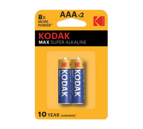 Батарейка алкалиновая Kodak, тип LR03/ААА, 1,5В (2 шт)