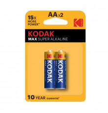 Батарейка алкалиновая Kodak, тип LR6/АА, 1,5В (2 шт)