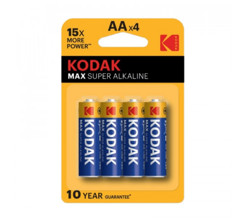 Батарейка алкалиновая Kodak, тип LR6/АА, 1,5В (4 шт)