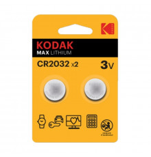 Батарейка литиевая Kodak, тип CR2032, 3В (2 шт)