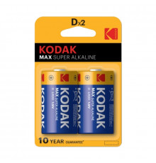 Батарейка алкалиновая Kodak, тип LR20/D, 1,5В (2 шт)