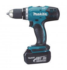 Дрель-шуруповерт Makita DDF453SYE LXT, 2 аккумулятора Li-ion (1,5Ач), 18V, 13 мм, 42 Нм, кейс