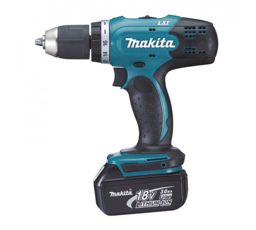 Дрель-шуруповерт Makita DDF453SYE LXT, 2 аккумулятора Li-ion (1,5Ач), 18V, 13 мм, 42 Нм, кейс