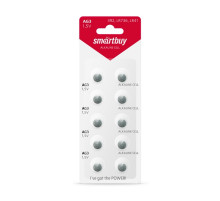 Батарейка алкалиновая Smartbuy, тип LR41/AG3, 1,5 В (10 шт)
