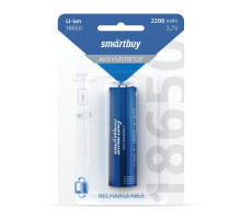 Аккумулятор Li-Ion Smartbuy, тип 18650, 3,7 В, 2,2А*ч.